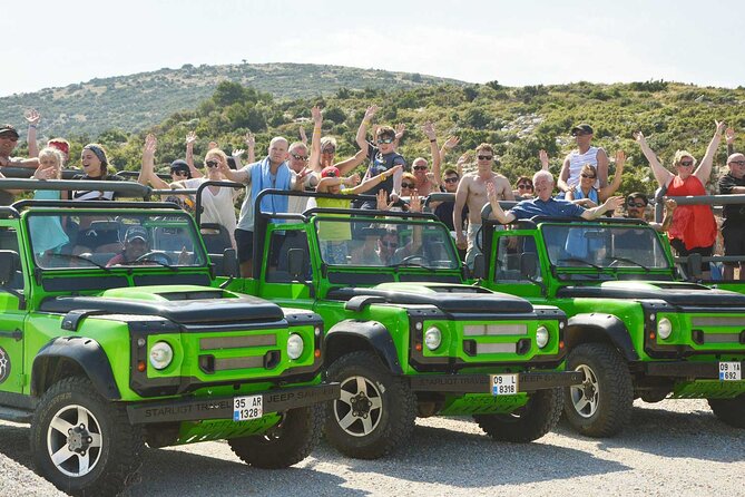 Kusadasi Jeep Safari Tour With Zeus Cave and Water Fights - The jeep convoy in Kusadasi: expect rustic, not smooth