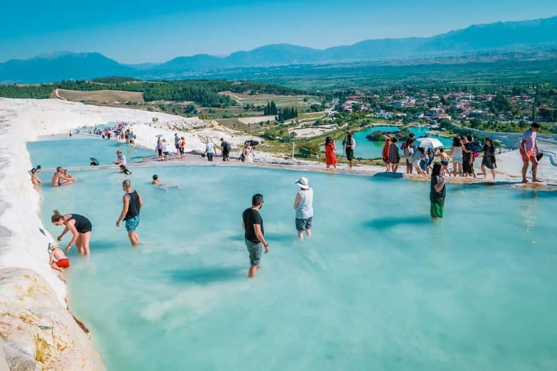 Kusadasi: Pamukkale Hot Spring & Hierapolis Small-Group Tour - Cleopatra’s Pool: the column-swim curiosity